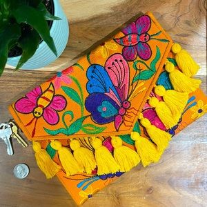 Mexican Embroidered Floral Handbag